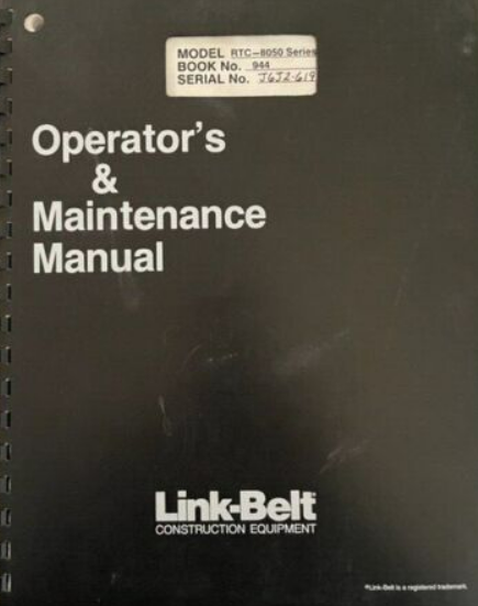 Link-Belt Crane Operator Manual